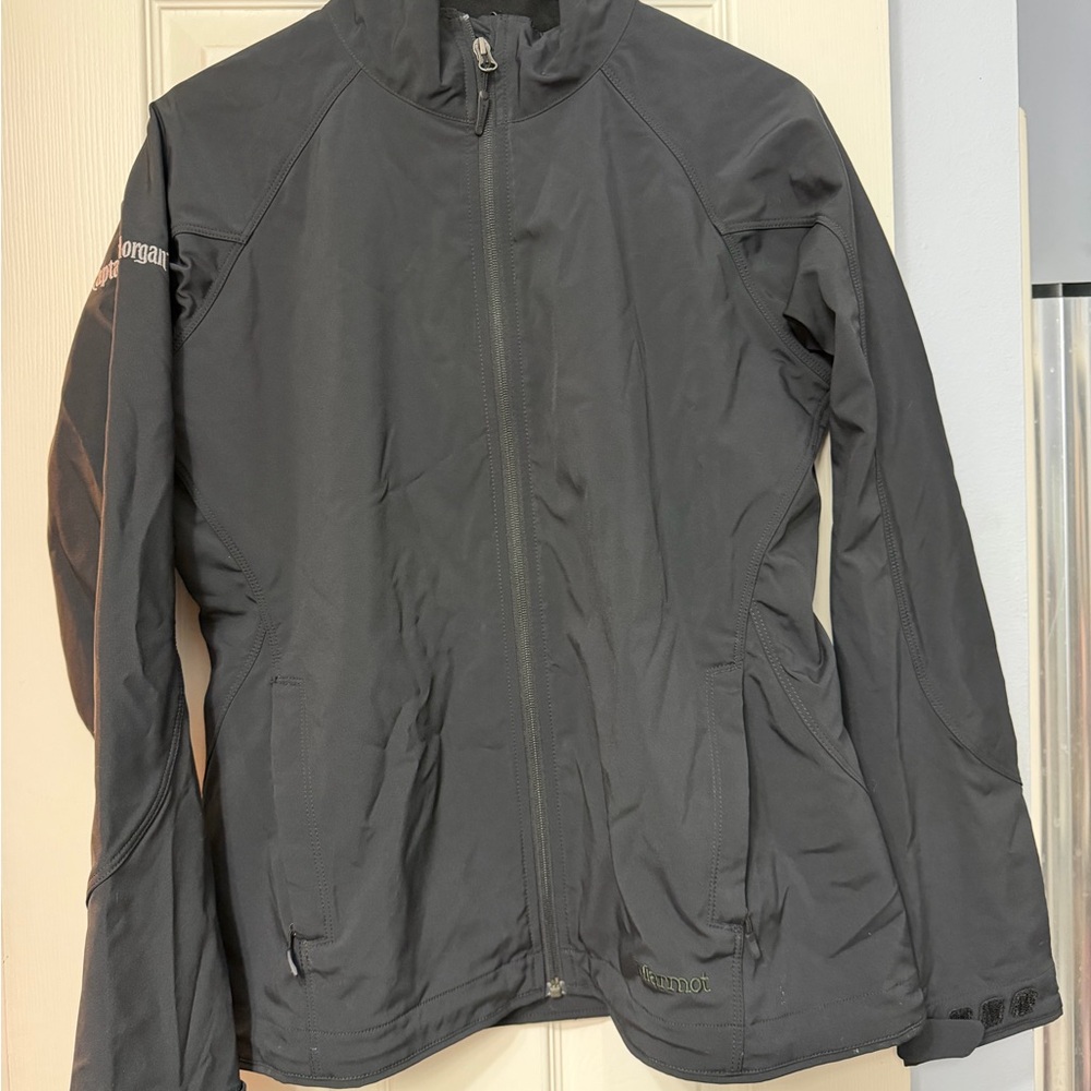 Marmot Women's Black Jacket with Captain Morgan logo
